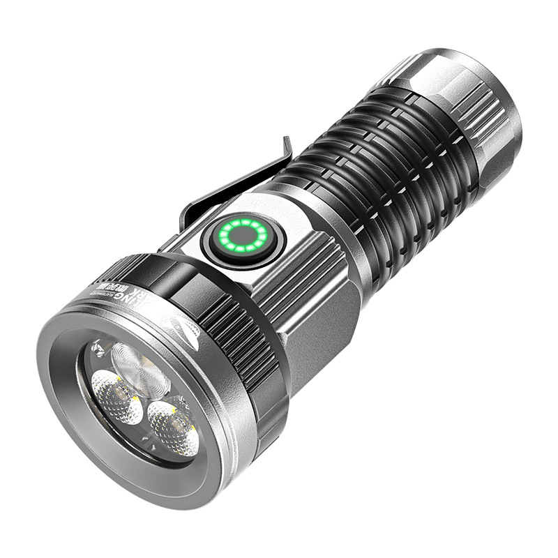 Edc (Every Day Carry - 小型の充電式LED懐中電灯,ポータブルポケットトーチ,キャンプ用懐中電灯,ハイパワー,ミニUSB C, EDC 18350,tir光学系