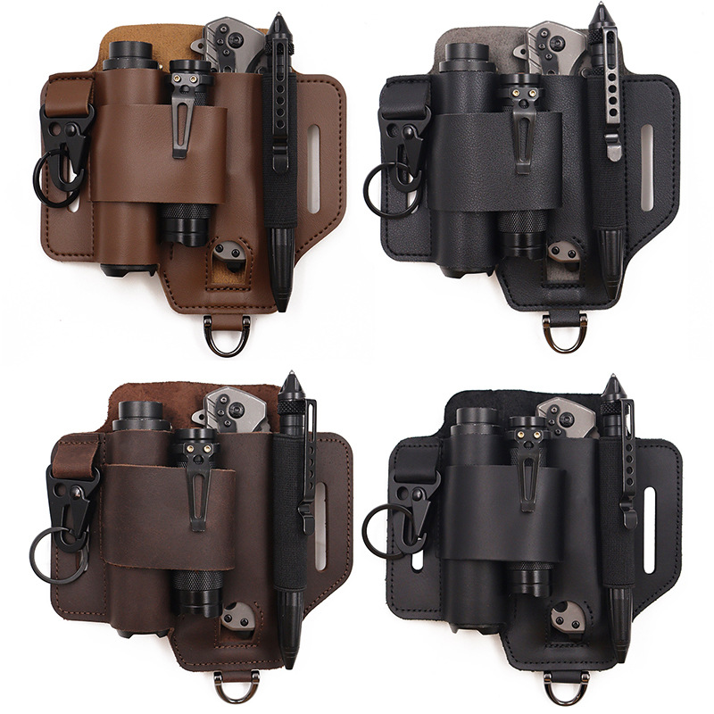 Edc Everyday Carry - EDC戦術ツールホルスター、荒野サバイバル収納ウエストバッグ、屋外懐中電灯ホルスター、ナイフホルスター