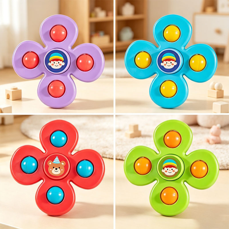Fidget Spinner Bearing - フィジェットスピナー ベビーセンサリートイ 幼児向け微細運動能力早期教育玩具 かわいい花の形 スライドボール付き 子供向けギフト