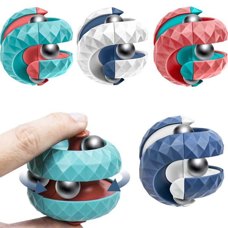 Fidget Spinner Bearing - 減圧オービットボールキューブフィジェットトイ感覚抗ストレススピナーフォーカストレーニングギフト