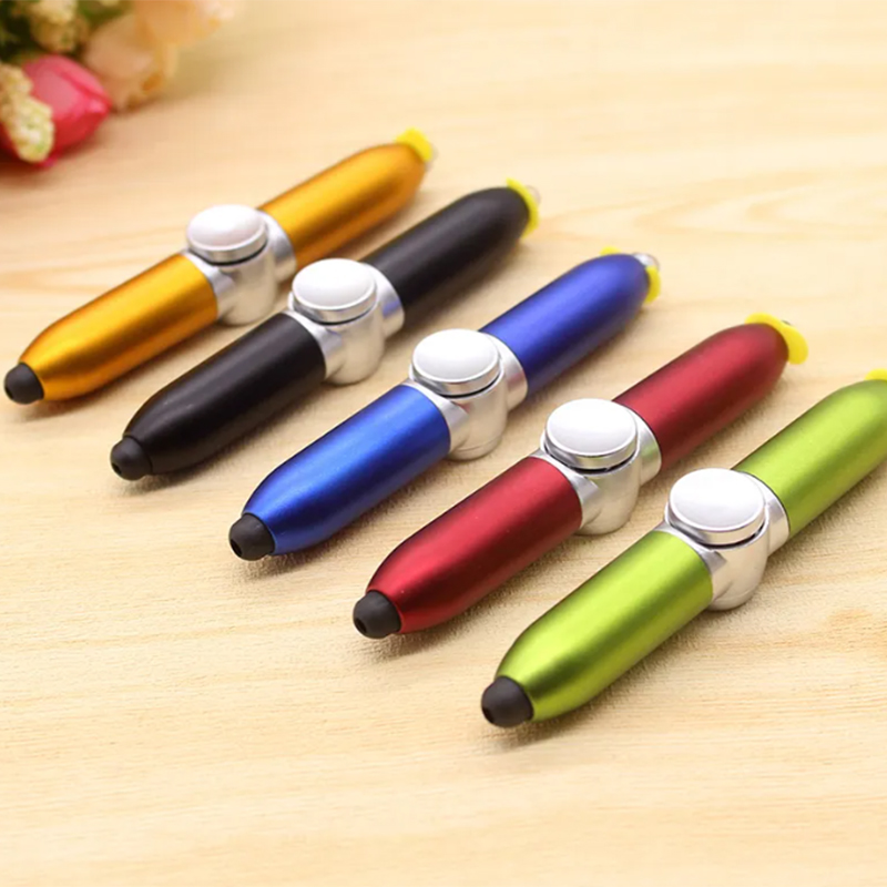 Fidget Spinner Bearing - 多機能ジャイロスコープペン減圧おもちゃジャイロスピナーライトフィジェットおもちゃペンストレスリリーフ Led 大人の指ボールポイ