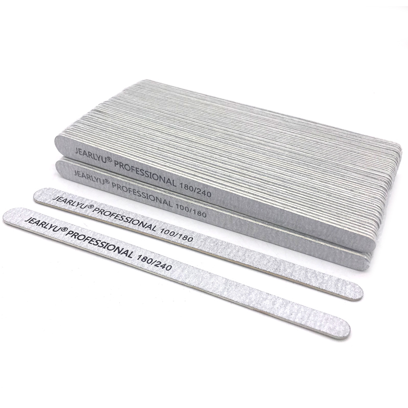 Nail File Titanium - 100/200 個木製爪やすり 100/180/240 グレーサンドペーパーバッファプロフェッショナルファイルペディキュアマニキュア研磨ツール卸売