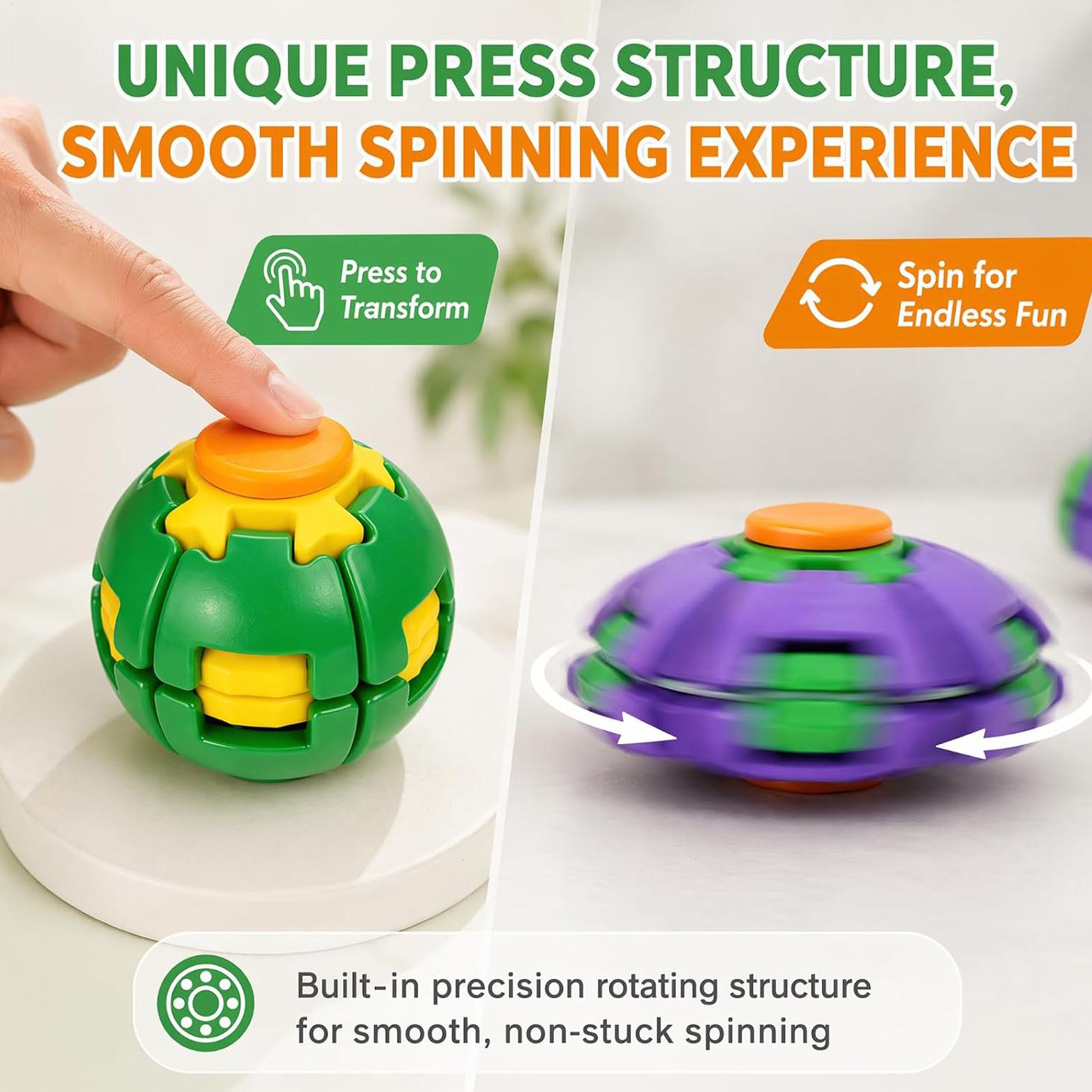 フィジェットボール 3Dプリント感覚玩具 回転式 ポータブル - Fidget Spinner Bearing のレビューと価格