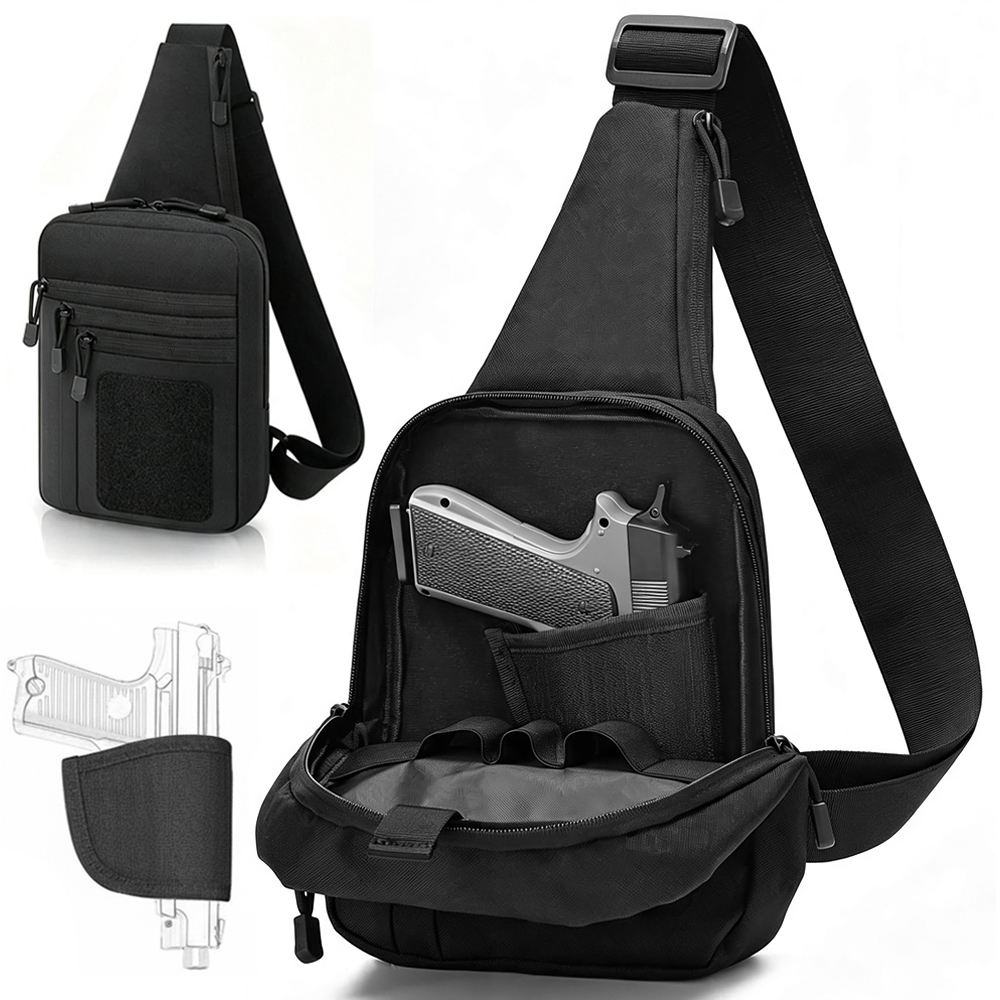 隠し銃持ち用チェストガンバッグ、ピストルガン収納バッグ、タク - Edc Pistol Carry Bag のレビューと価格