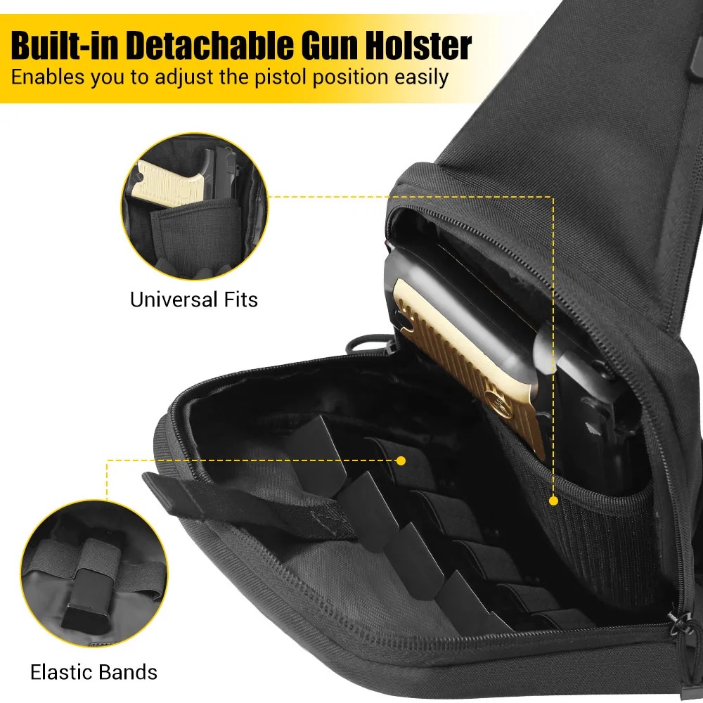 隠し銃持ち用チェストガンバッグ、ピストルガン収納バッグ、タク - Edc Pistol Carry Bag のレビューと価格