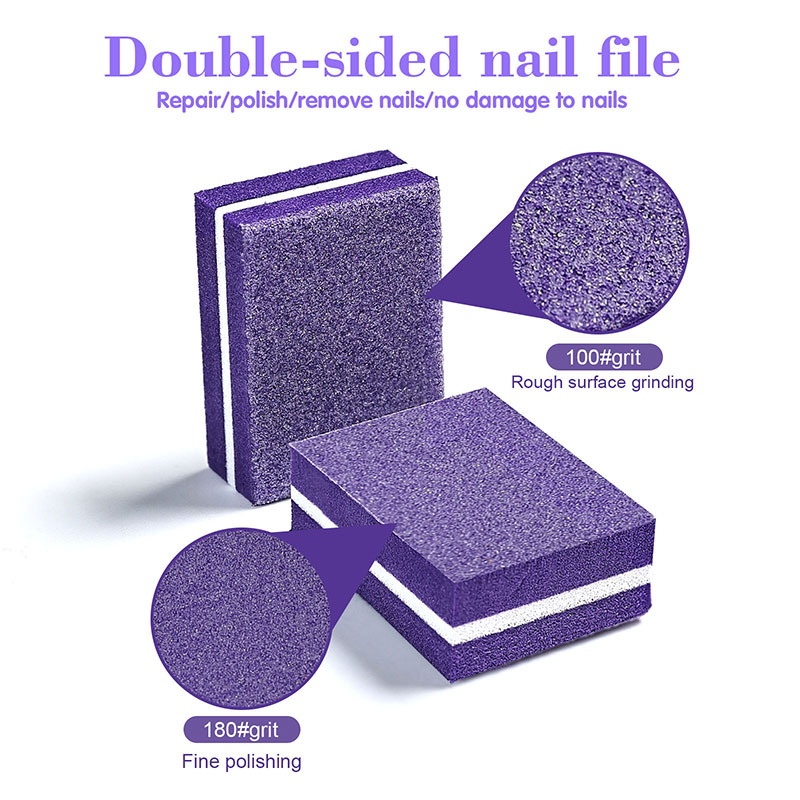 10/50 個ミニネイルアートバッファスポンジファイル両面ネ - Nail File Titanium のレビューと価格