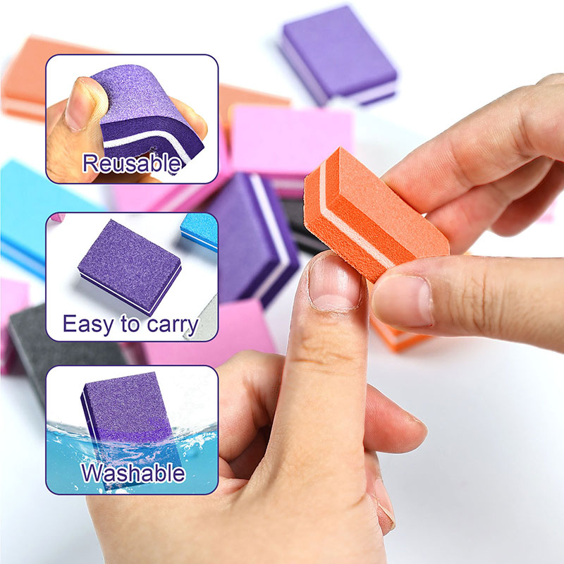 10/50 個ミニネイルアートバッファスポンジファイル両面ネ - Nail File Titanium のレビューと価格
