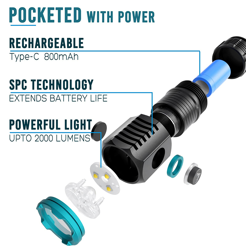 ミニLED懐中電灯,USB充電式,ポータブル,18350充電 - Edc (Every Day Carry のレビューと価格