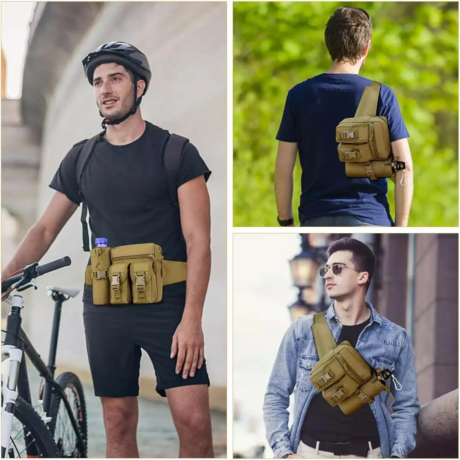 メンズ用タクティカルファニーパック、隠しキャリーCCWホルス - Edc Pistol Carry Bag のレビューと価格