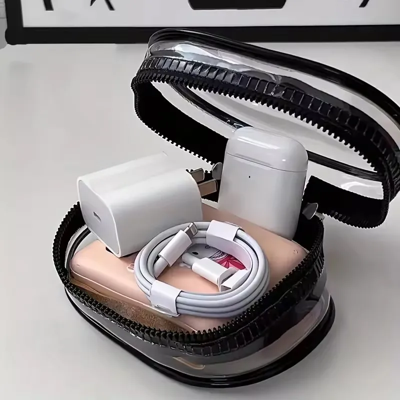 多機能クリアデータケーブルオーガナイザー収納ボックス、屋外旅 - Cable Winder Keychain のレビューと価格
