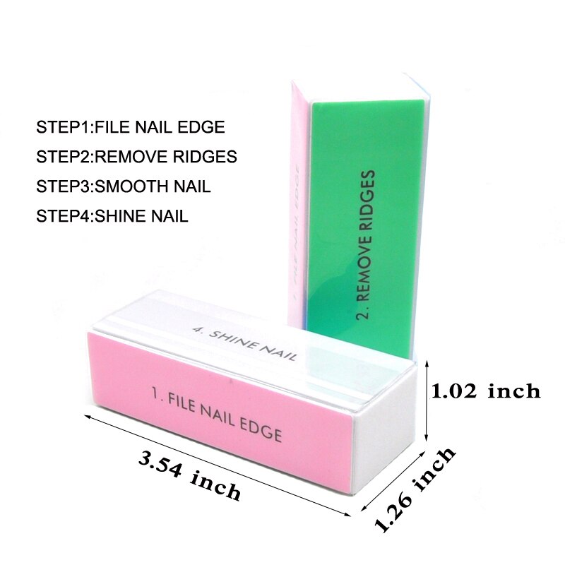 5ピース/ロットネイルバッファーブロック4ウェイカラフルなバ - Nail File Titanium のレビューと価格