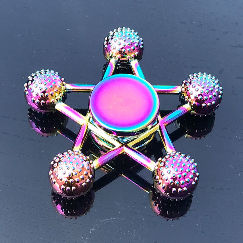 レインボーフィジェットメタルスピナーカラフルなフィンガースピ - Fidget Spinner Bearing のレビューと価格