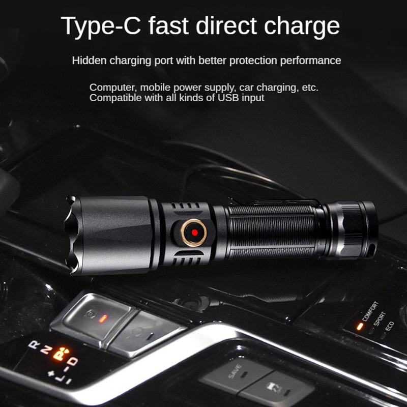 ポータブルLED懐中電灯,USB充電式,戦術的な懐中電灯,自 - Edc (Every Day Carry のレビューと価格