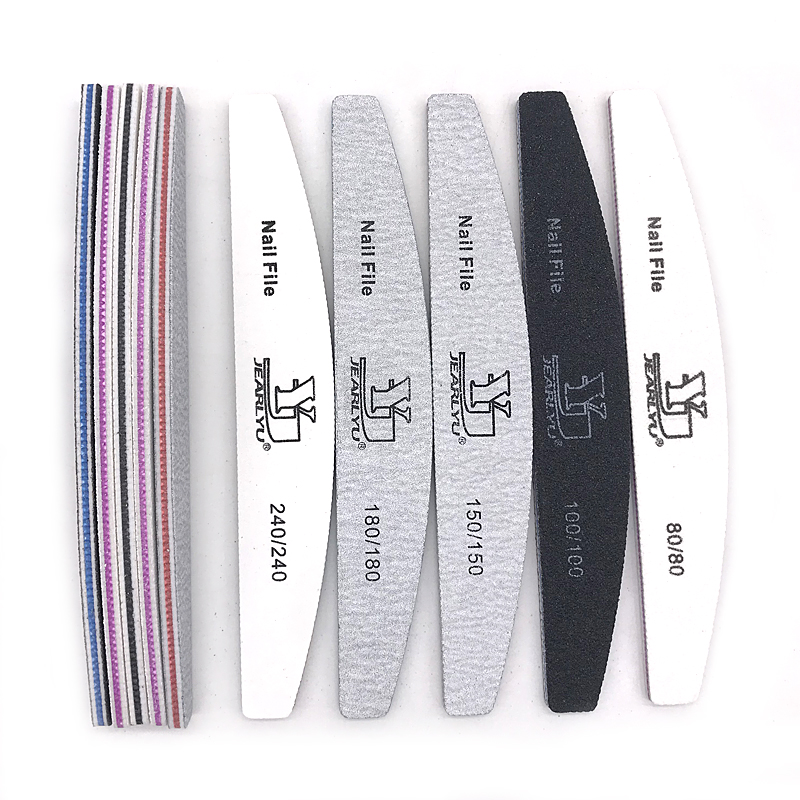 5ピース/ロットネイルファイルミックスカラーリマ80/100 - Nail File Titanium のレビューと価格