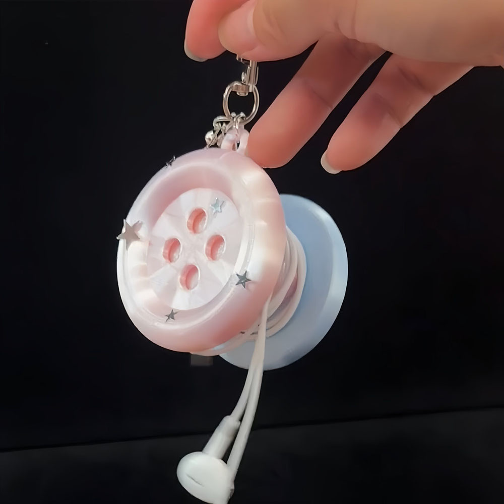 かわいいケーブル巻き取りキーホルダー、イヤホンコードオーガナ - Cable Winder Keychain のレビューと価格