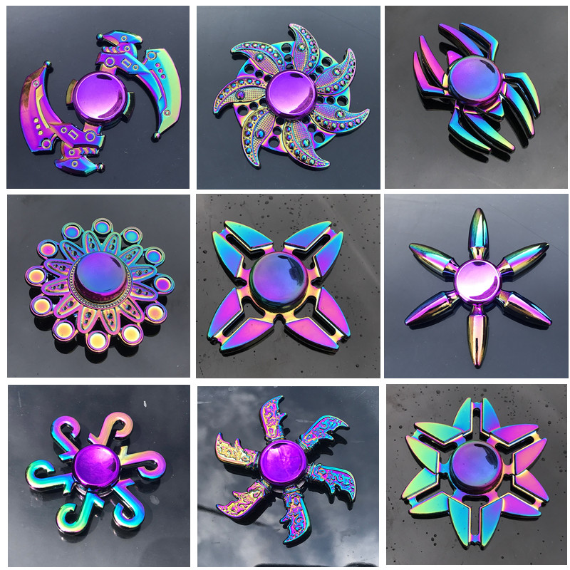 新しい亜鉛合金カラフルなフィジェットスピナー高品質抗不安ハン - Fidget Spinner Bearing のレビューと価格