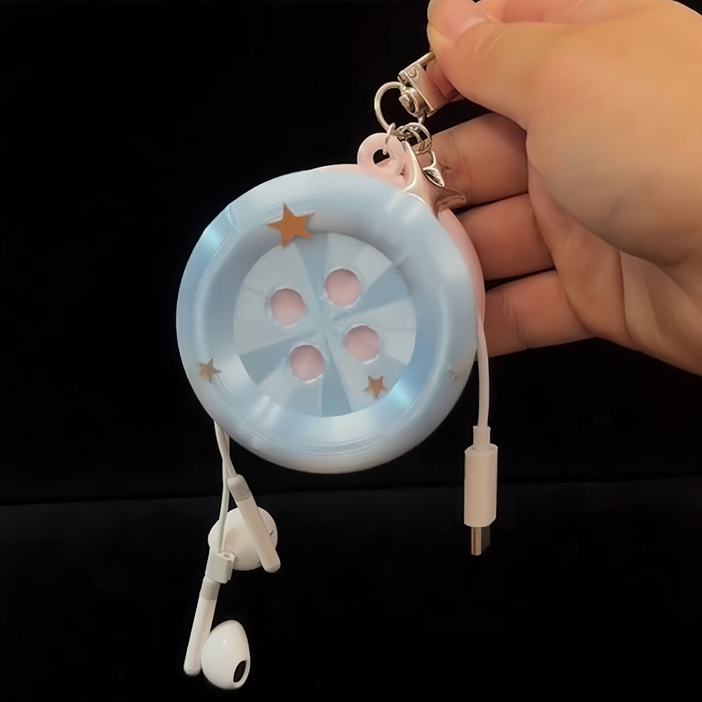 ケーブルオーガナイザーボタン、イヤホンケーブルワインダー、キ - Cable Winder Keychain のレビューと価格